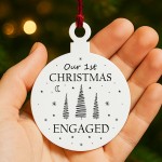 Our 1st Christmas Engaged Bauble Christmas Gift For Couple Our 1st Christmas Engaged Bauble Christmas Gift For Couple