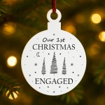 Our 1st Christmas Engaged Bauble Christmas Gift For Couple Our 1st Christmas Engaged Bauble Christmas Gift For Couple