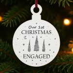 Our 1st Christmas Engaged Bauble Christmas Gift For Couple Our 1st Christmas Engaged Bauble Christmas Gift For Couple