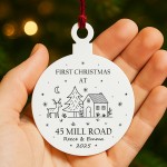 Personalised First Christmas At New Home Bauble Couple Gift Personalised First Christmas At New Home Bauble Couple Gift