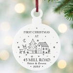 Personalised First Christmas At New Home Bauble Couple Gift Personalised First Christmas At New Home Bauble Couple Gift