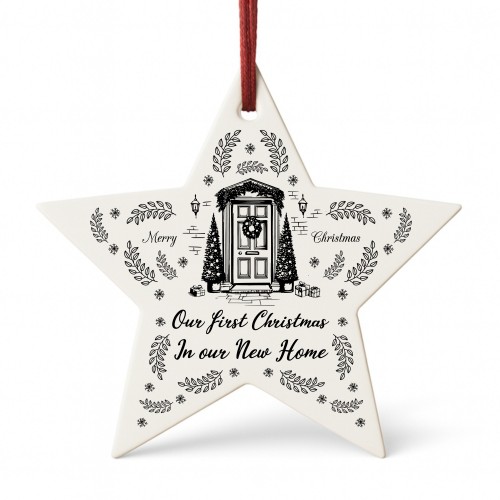 New Home 1st Christmas Bauble Gift For Couple Family Friend New Home 1st Christmas Bauble Gift For Couple Family Friend