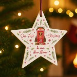 1st Christmas In Our New Home Bauble Personalised Acrylic Star