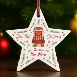 1st Christmas In Our New Home Bauble Personalised Acrylic Star