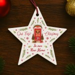 1st Christmas In Our New Home Bauble Personalised Acrylic Star