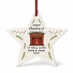 Personalised New Home Bauble Acrylic Star For Christmas Tree