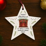 Personalised New Home Bauble Acrylic Star For Christmas Tree