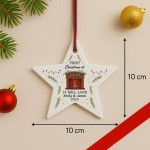 Personalised New Home Bauble Acrylic Star For Christmas Tree