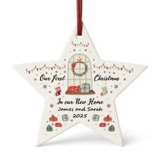 Personalised Our 1st Christmas In Our New Home Bauble