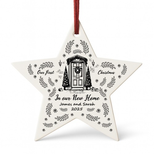 Personalised Our First Christmas In Our New Home Bauble