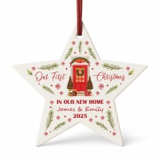 Our First Christmas In Our New Home Bauble Personalised Star