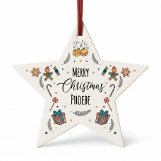 Merry Christmas Bauble For Friend Family Personalised Tree Decor