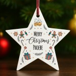 Merry Christmas Bauble For Friend Family Personalised Tree Decor Merry Christmas Bauble For Friend Family Personalised Tree Decor