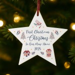 First Christmas In Our New Home Bauble Personalised Acrylic Star First Christmas In Our New Home Bauble Personalised Acrylic Star