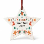 Custom Message Christmas Tree Ornament For Him Her Personalised Custom Message Christmas Tree Ornament For Him Her Personalised
