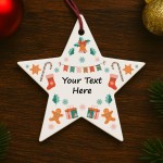 Custom Message Christmas Tree Ornament For Him Her Personalised Custom Message Christmas Tree Ornament For Him Her Personalised