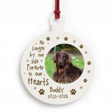 Personalised Pet Memorial Bauble With Photo Dog Memorial Decor