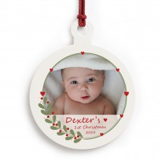 Personalised Babys 1st Christmas Gift My First Christmas Bauble