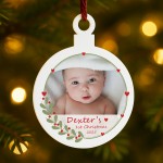 Personalised Babys 1st Christmas Gift My First Christmas Bauble Personalised Babys 1st Christmas Gift My First Christmas Bauble