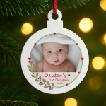 Personalised Babys 1st Christmas Gift My First Christmas Bauble Personalised Babys 1st Christmas Gift My First Christmas Bauble