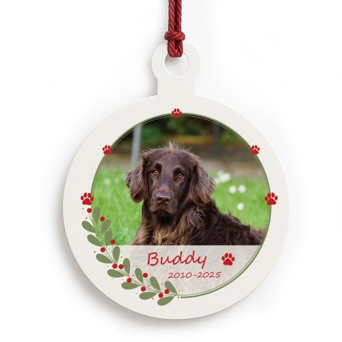 Personalised Memorial Pet Ornament Custom Picture Decoration