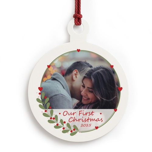 Personalised Our First Christmas Tree Decoration For Couple