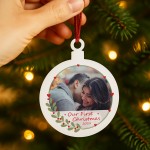 Personalised Our First Christmas Tree Decoration For Couple