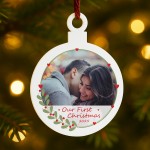 Personalised Our First Christmas Tree Decoration For Couple
