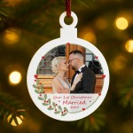 Personalised First Christmas Married Tree Decoration For Couple