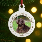Memorial Bauble For Dog Puppy With Photo Personalised Plaque