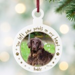 Memorial Bauble For Dog Puppy With Photo Personalised Plaque