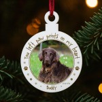 Memorial Bauble For Dog Puppy With Photo Personalised Plaque
