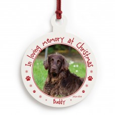 In Memory Memorial Bauble With Photo Personalised Dog Memorial 