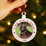 In Memory Memorial Bauble With Photo Personalised Dog Memorial 