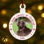 In Memory Memorial Bauble With Photo Personalised Dog Memorial 