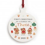 First Christmas as a Family of Three Personalised New Baby Gift