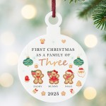 First Christmas as a Family of Three Personalised New Baby Gift