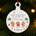 First Christmas as a Family of Three Personalised New Baby Gift