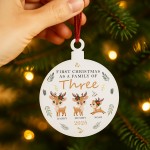 First Christmas as a Family of Three Personalised Ornament First Christmas as a Family of Three Personalised Ornament