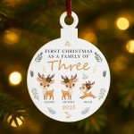 First Christmas as a Family of Three Personalised Ornament First Christmas as a Family of Three Personalised Ornament