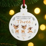 First Christmas as a Family of Three Personalised Ornament First Christmas as a Family of Three Personalised Ornament