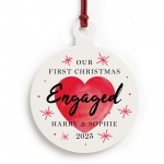 Personalised 1st Christmas Engaged Gift Christmas Tree Decor