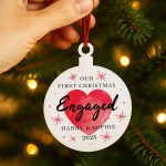 Personalised 1st Christmas Engaged Gift Christmas Tree Decor