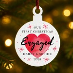 Personalised 1st Christmas Engaged Gift Christmas Tree Decor