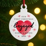 Personalised 1st Christmas Engaged Gift Christmas Tree Decor