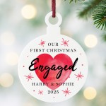 Personalised 1st Christmas Engaged Gift Christmas Tree Decor