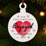Personalised 1st Christmas Engaged Gift Christmas Tree Decor