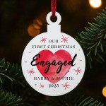 Personalised 1st Christmas Engaged Gift Christmas Tree Decor