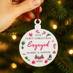1st Christmas Engaged Gift Personalised Tree Decoration 1st Christmas Engaged Gift Personalised Tree Decoration