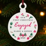 1st Christmas Engaged Gift Personalised Tree Decoration 1st Christmas Engaged Gift Personalised Tree Decoration